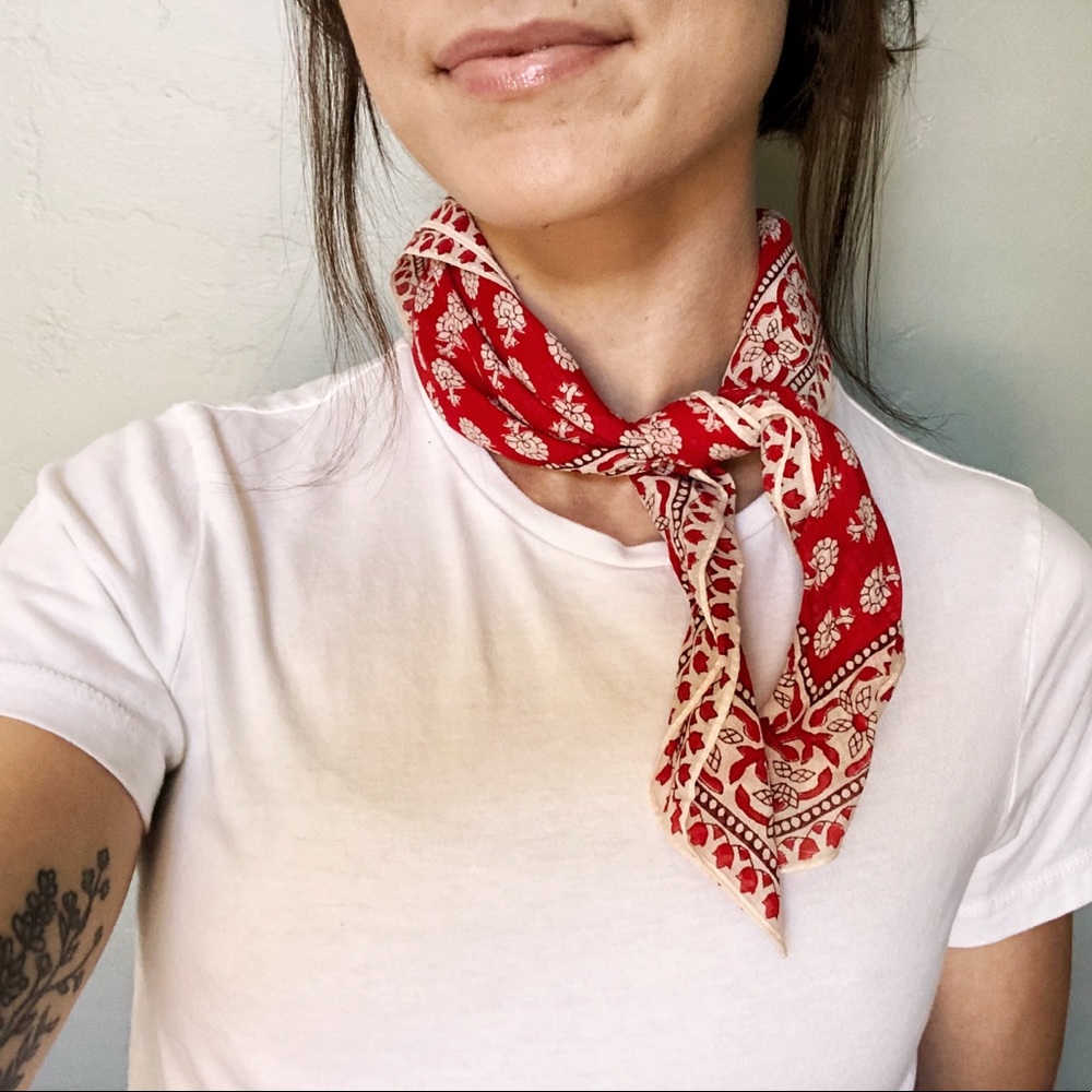 Red Bandana Scarf